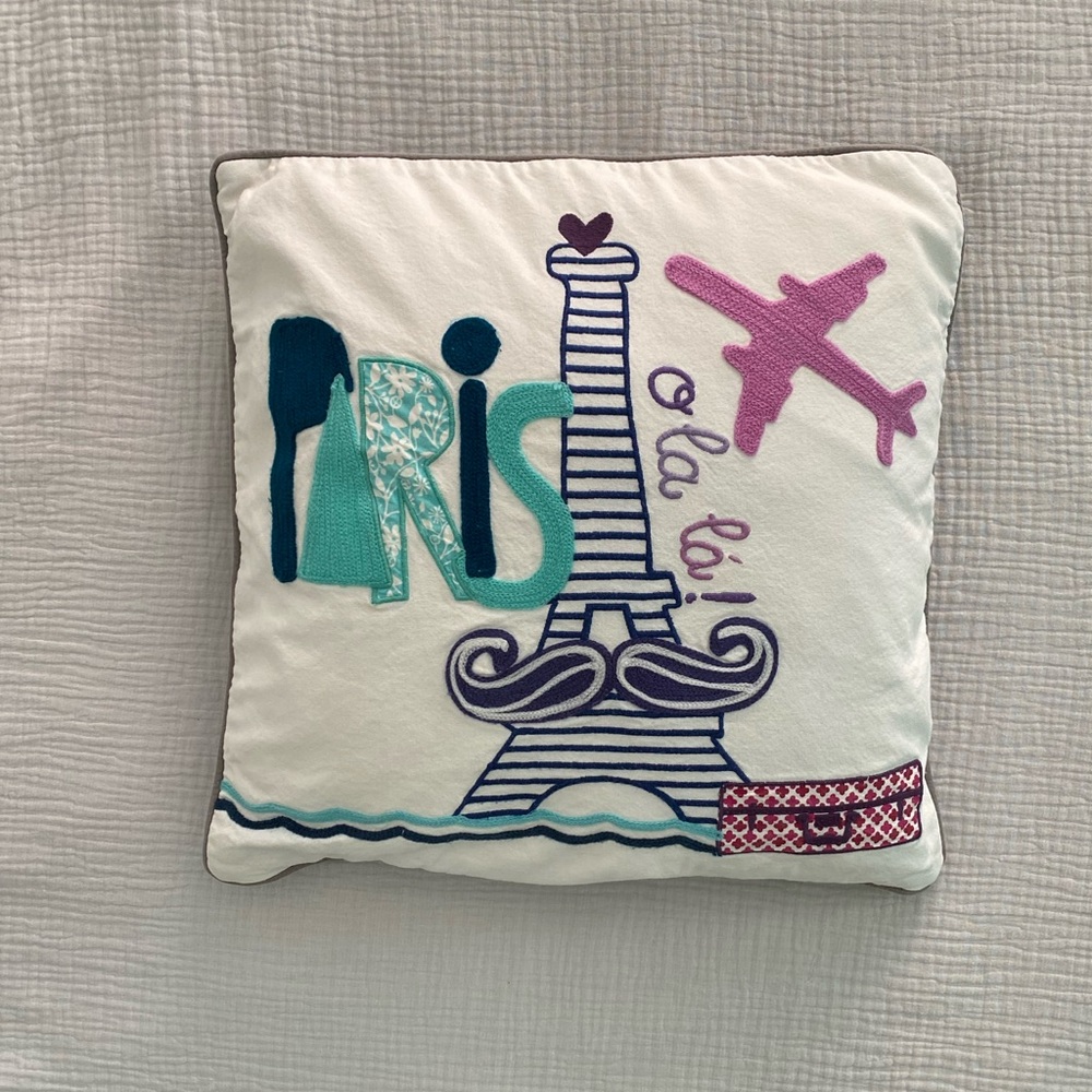 Pottery Barn Teen Paris Accent Pillow - Multicolor